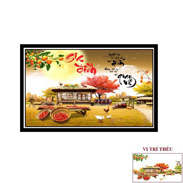 Tranh thêu chữ thập Gia đình LV3302  chưa thêu