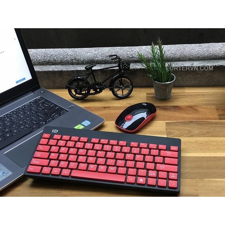 Bộ bàn phím Chuột Không dây Chính hãng Forter 1500, Đen - Đỏ | BigBuy360 - bigbuy360.vn