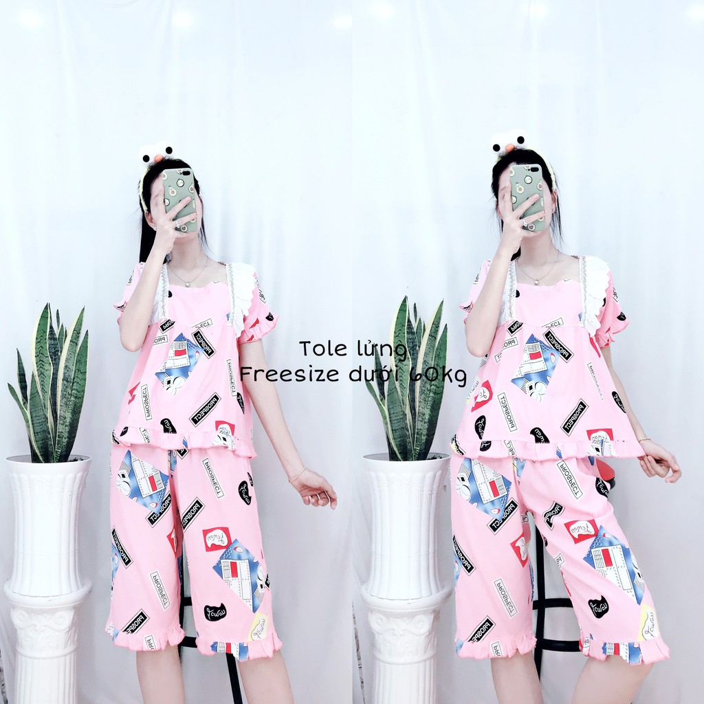 Đồ Bộ Pijama Mặc Nhà Nữ Ngắn Lụa Cực Xinh Mùa Hè | BigBuy360 - bigbuy360.vn