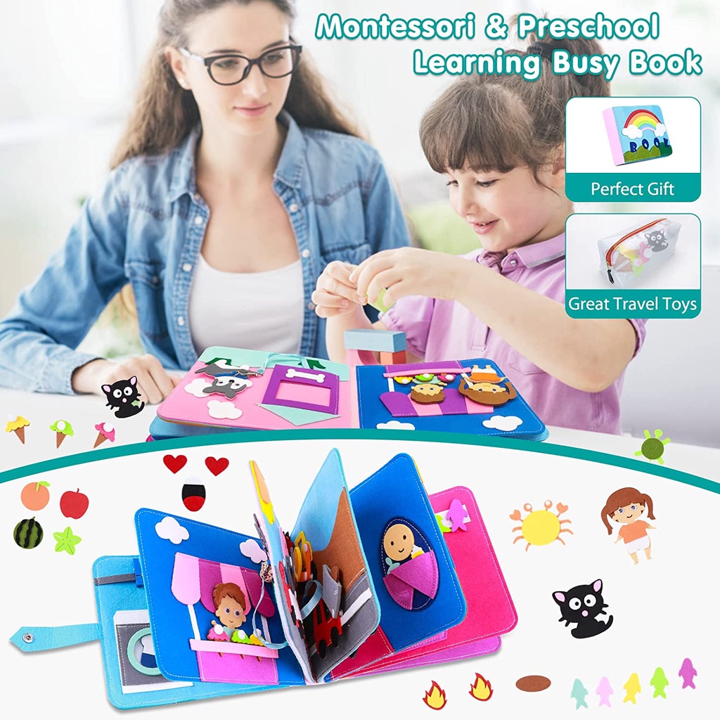 Sách Vải Màu Cầu Vồng Dùng Để Giáo Dục Sớm Cho Bé