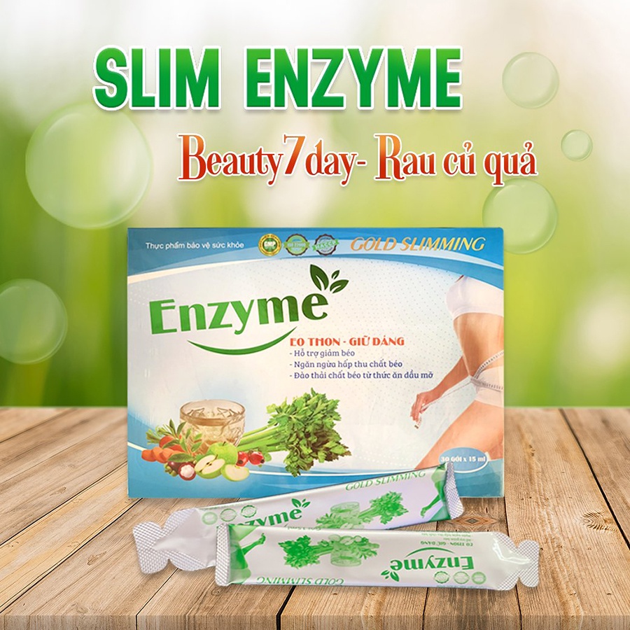 Giảm cân Enzyme, giảm cân an toàn hiệu quả từ rau củ quả, thảo dược tự nhiên - Gold Slimming - hộp 30 gói