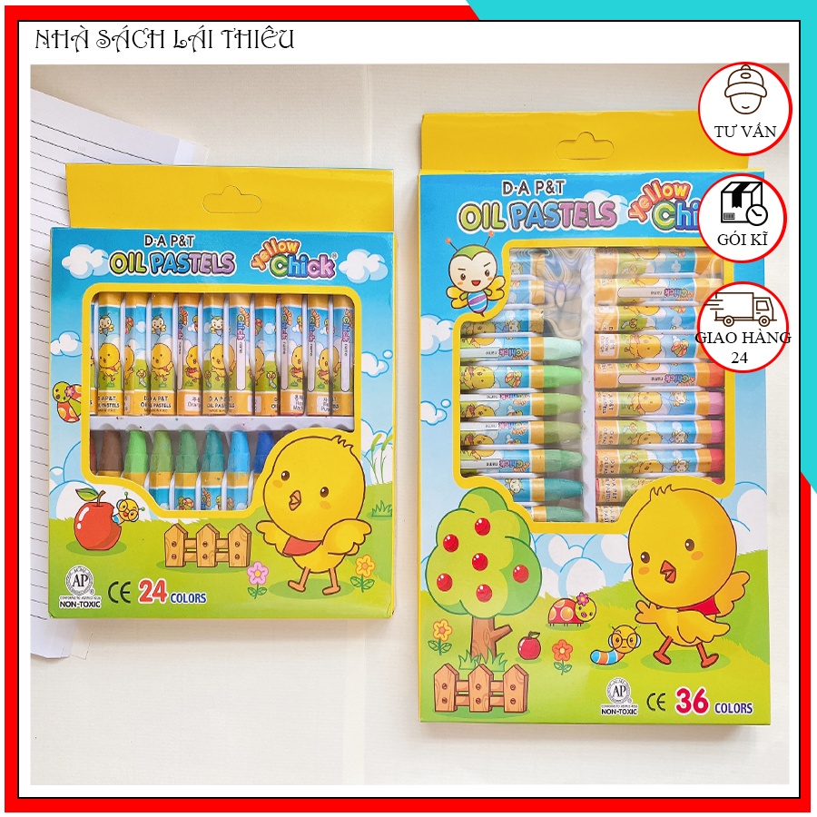 Sáp Dầu Oil Pastels Yellow Chick 24/36/48 Màu D.A P&T OIL