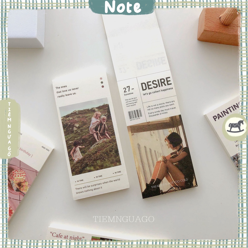 Tập 50 Note Don't Forget Trang Trí Tường, Ảnh Ghi Chú, Decor, Sổ Tay, Planner, Bullet Journal - Tiệm Ngựa Gỗ