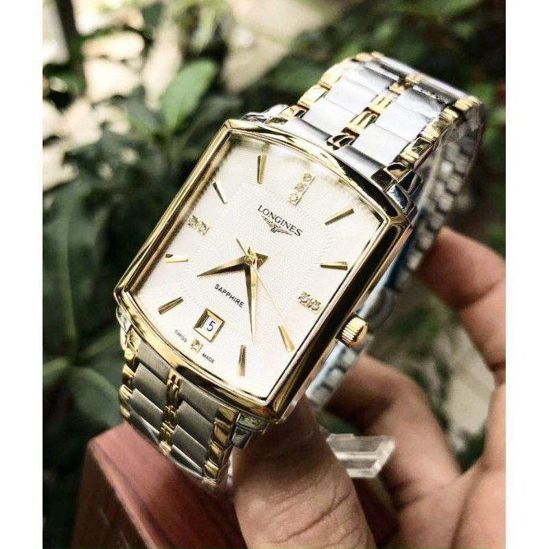 Đồng Hồ ..Longines Nam Mặt Vuông Máy Nhật 88069M Khoá Bướm Dây Đúc Đặc Longines-Shop | BigBuy360 - bigbuy360.vn