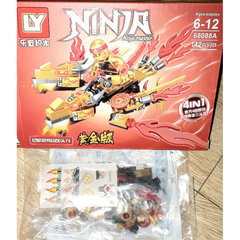 Lắp ráp 1 hộp LegoNinja Rồng 68088 có trên 100 chi tiết bằng nhựa