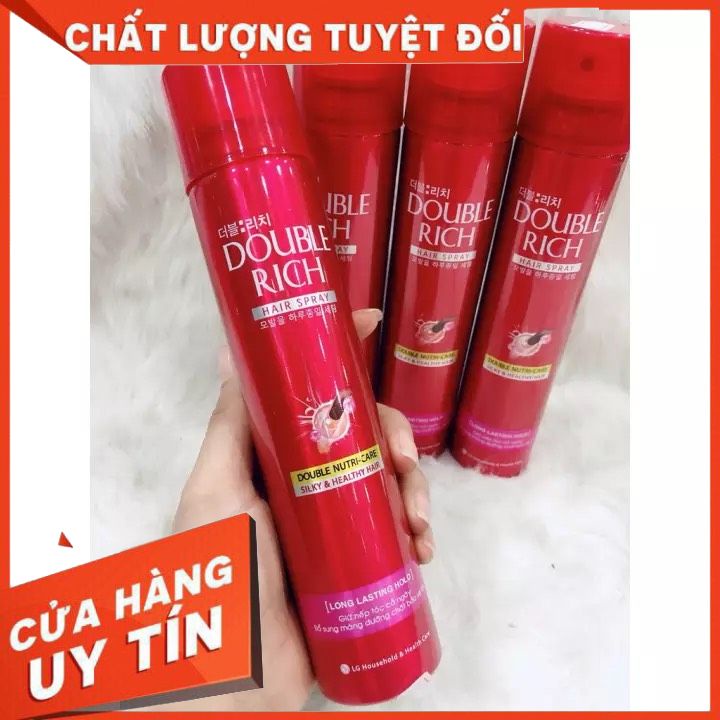 Keo Xịt Tóc Double Rich170ml (chai màu đỏ) tạo nếp tóc tạo kiểu ốn-giữ nếp lâu -mùi thơm dễ chịu -dành cho cả nam và nữ