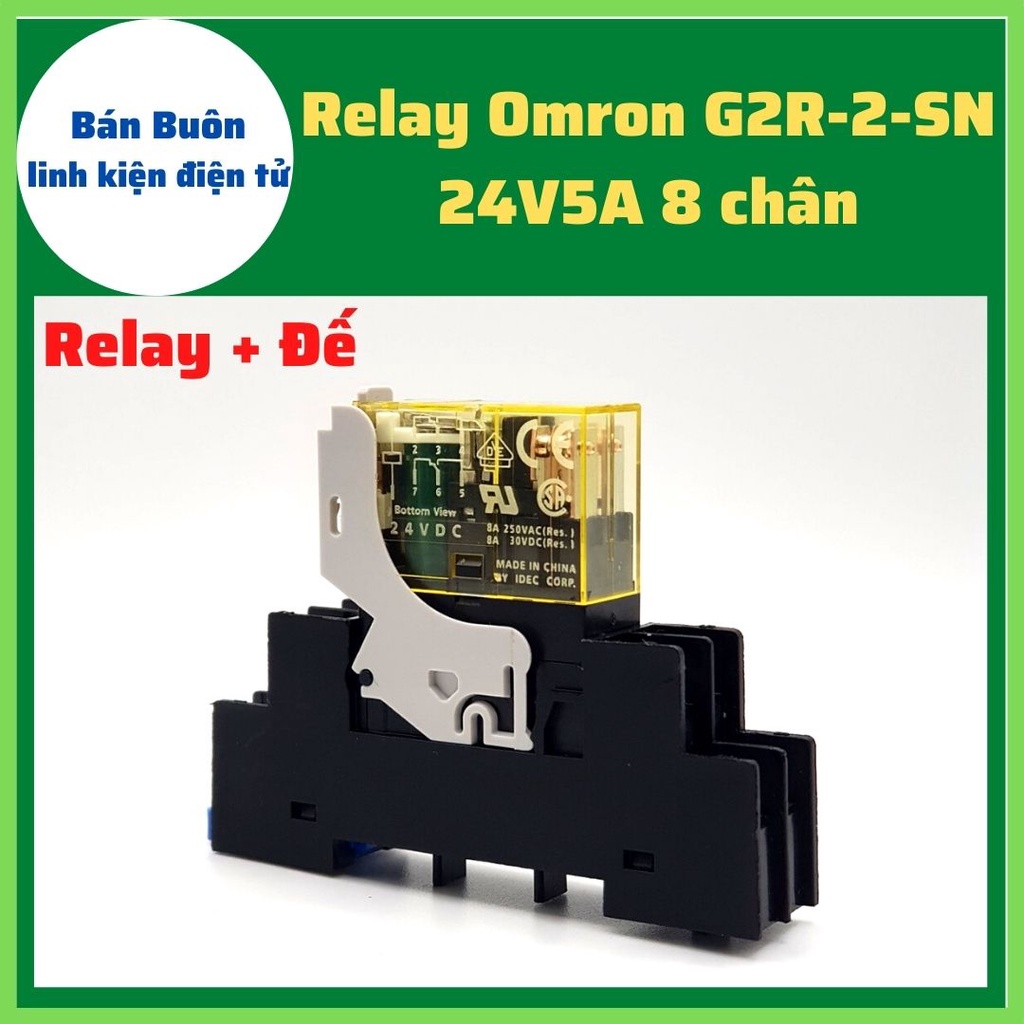 Relay 24V 8 chân, role 24V G2R-2-SN, IDEC