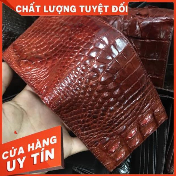 [ Da Cao Cấp 100% ] Bóp Da Cá Sấu Ví Da Cá Sấu Phụ Kiện Da 100% Da Cá Sấu Thật