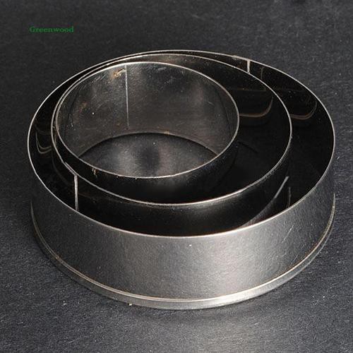 Bộ 3 Khuôn Cắt Bánh Hình Tròn Bằng Thép Không Gỉ