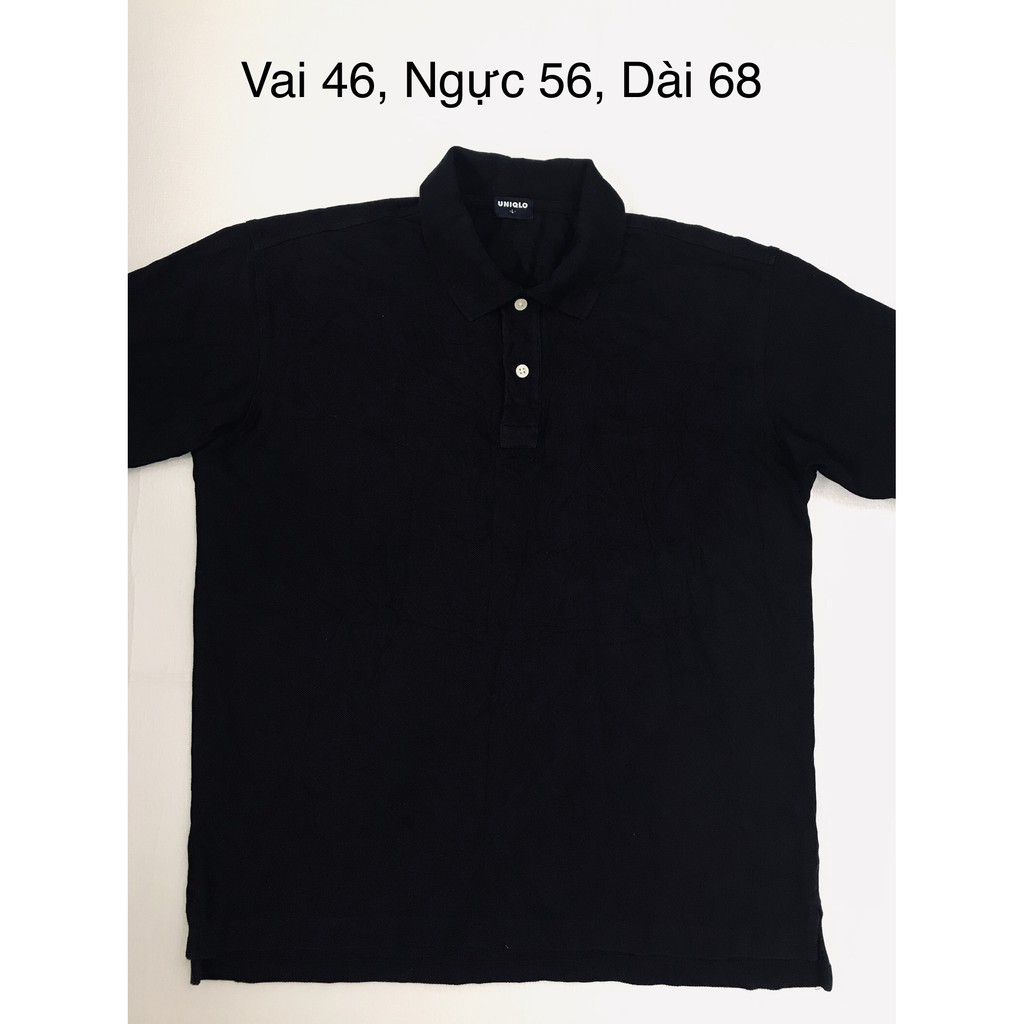 Áo Thun Polo UNIQLO®️ 100% Chính Hãng, Màu Đen, Size L.