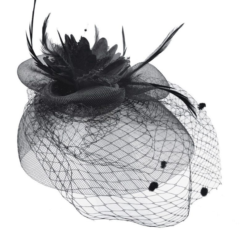 Cài Tóc Hình Vương Miện Đính Lông Vũ Hóa Trang Halloween Cho Nữ