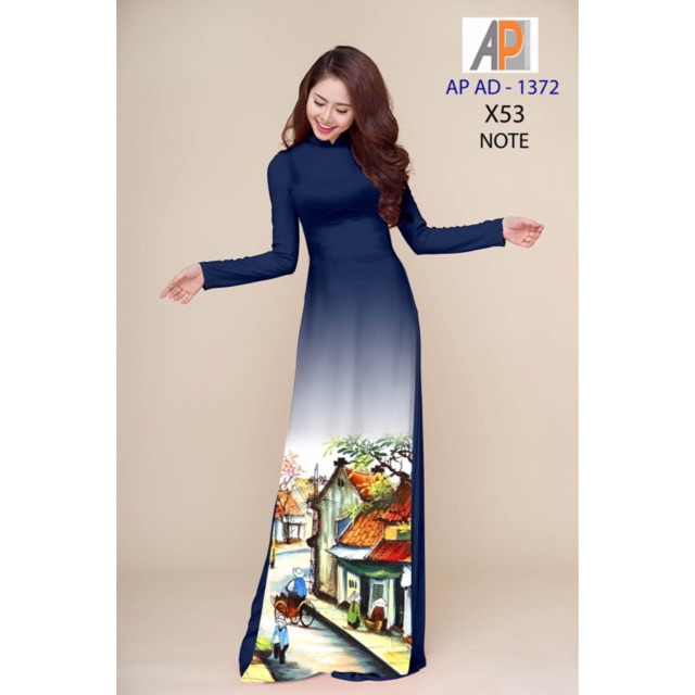 Vải áo dài phong cảnh