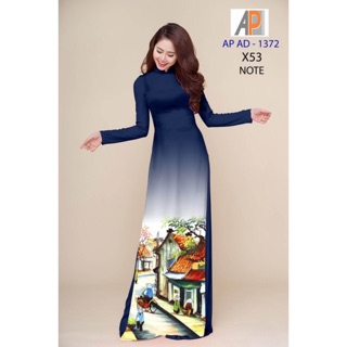 Vải áo dài phong cảnh