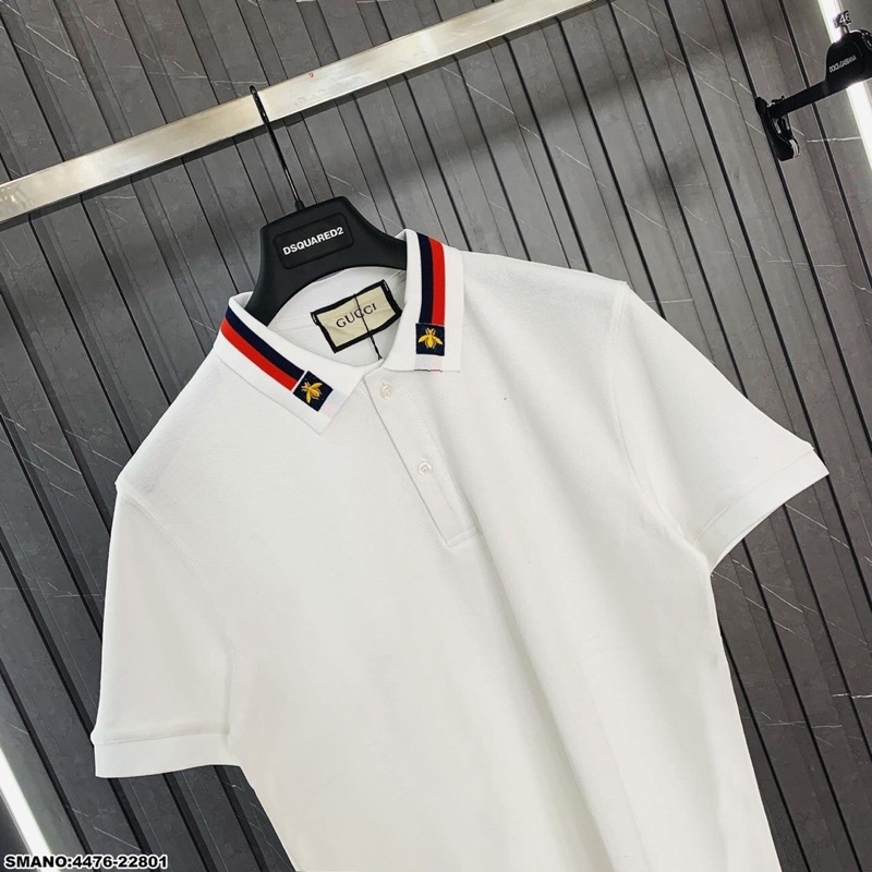 Áo Polo GC Nam Thêu Ong Siêu Đẹp - Áo Cổ Bẻ GC Thêu Hoạ Tiết Cổ Cực Chất