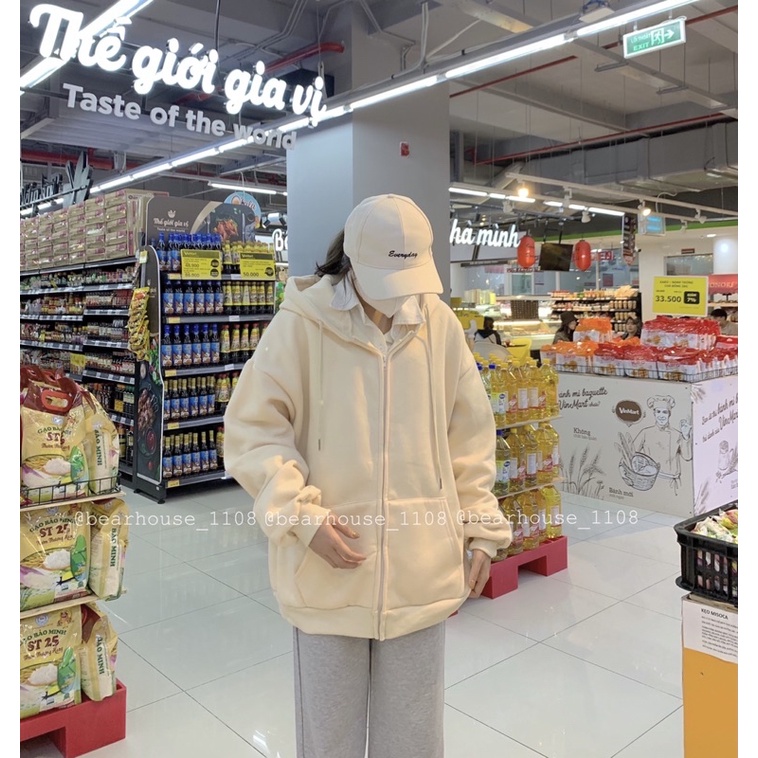 ❌ ÁO KHOÁC NỮ NỈ BÔNG TRƠN BASIC ĐẸP QC ❌ ÁO HOODIE ZIP NỮ TRƠN * QC * | BigBuy360 - bigbuy360.vn
