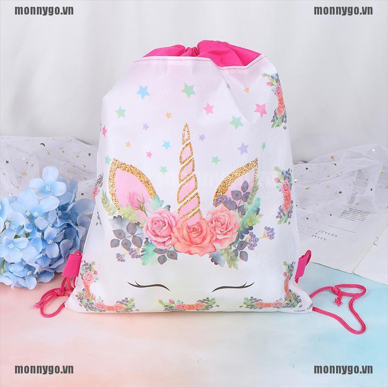 [MON]Cartoon Horse Drawstring Bag Travel Bag School Backpacks Kids Birthday