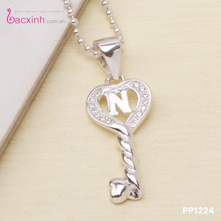 Dây chuyền bạc Ý 925 Bạc xinh Huệ Ngân - Chìa khóa trái tim PP1224-BDC