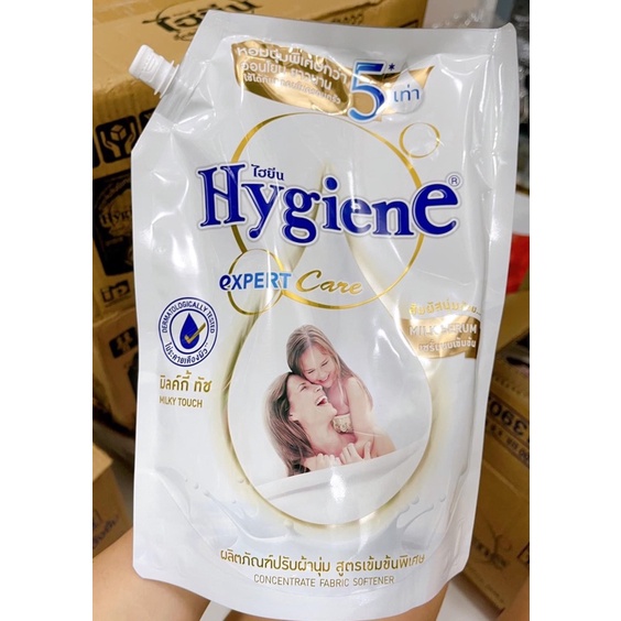 Nước xả vải đậm đặc Hygiene túi 1150ml Thái lan, lưu hương làm mềm vải