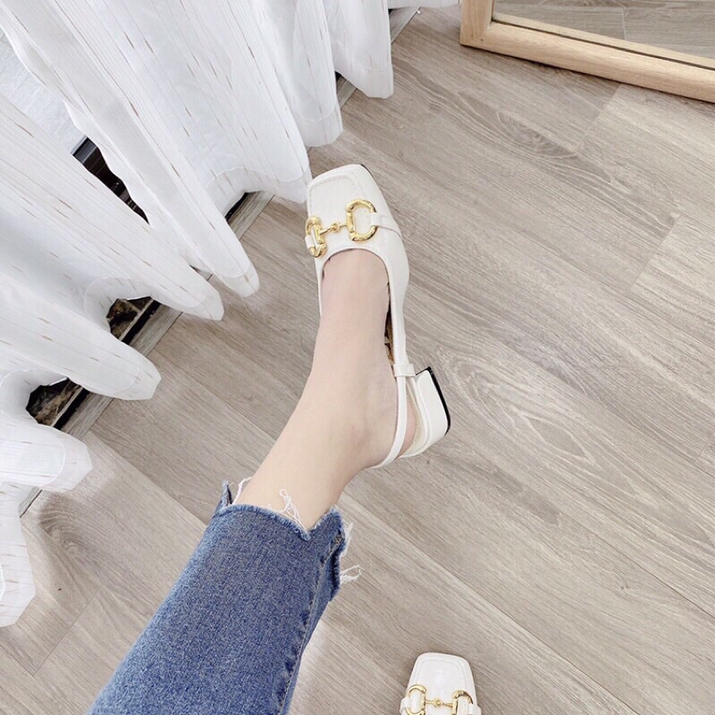 SANDAL KHUY NGANG GÓT VUÔNG 3P CÓ 3 MÀU
