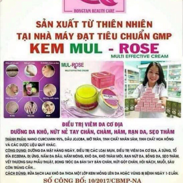 /chính hãng phân phối/ Mul-Rose kem dưỡng da chuyên sâu với thành phần hoàn toàn thiên nhiên lành tính