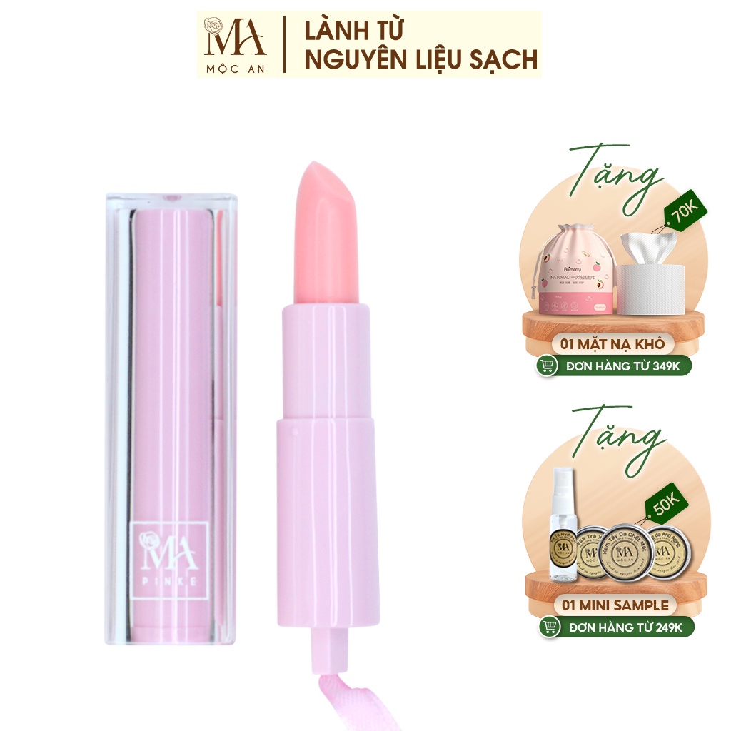 Son Dưỡng Môi Pinke Mộc An Cho Màu Nhẹ, Dưỡng Hồng, Cấp Ẩm Cho Đôi Môi Mềm Mịn 4g