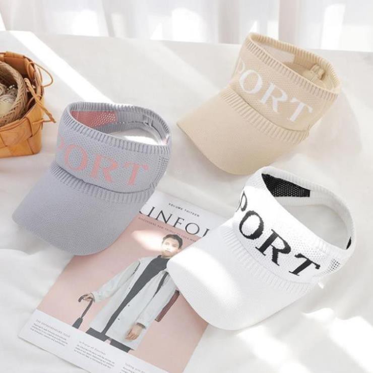 Mũ lưỡi chai nữ FreeShip mũ nửa đầu thể thao S.p.or.t (20beautyplus)