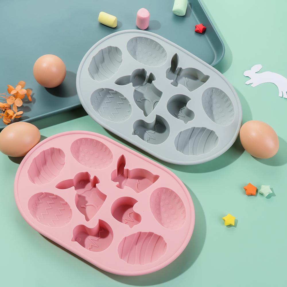Khuôn Silicone Tạo Hình Làm Bánh Kẹo Hình Thỏ Phục Sinh