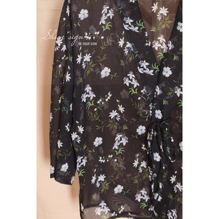Khoác kimono voan - tự may
