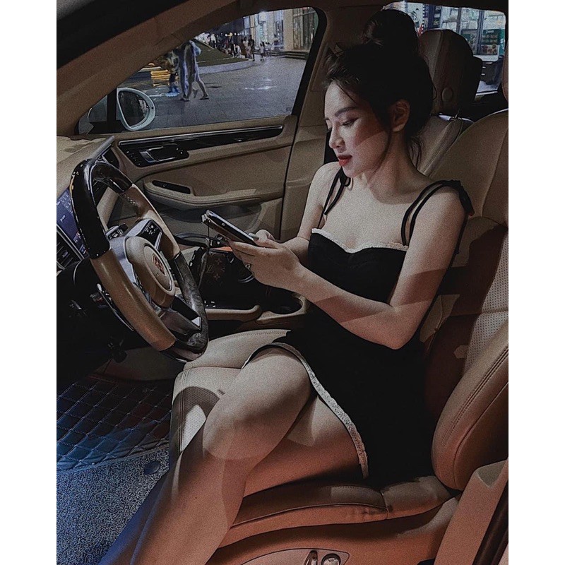 Đầm body hai dây MPB thắt nơ vai tiểu thư có cup ngực siêu tôn dáng, Váy kiểu nữ dáng ngắn chữ A dự tiệc sang trọng | BigBuy360 - bigbuy360.vn