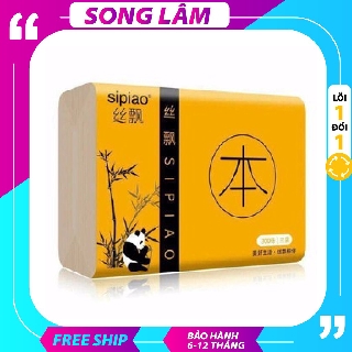 Thùng giấy ăn gấu trúc Sipiao, giấy ăn gấu trúc siêu mầm mại siêu dai 30 gói