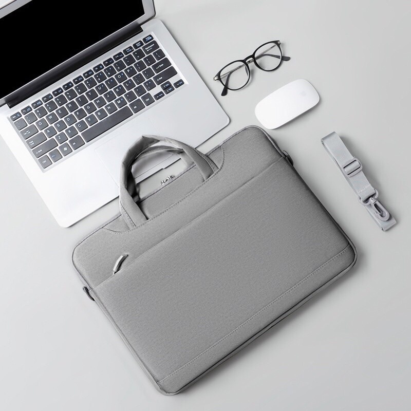 Túi chống sốc Laptop / Macbook cao cấp 13,3 14 15,6 inch ST06 II Bao Da Đựng Máy Tính Nam Nữ 002