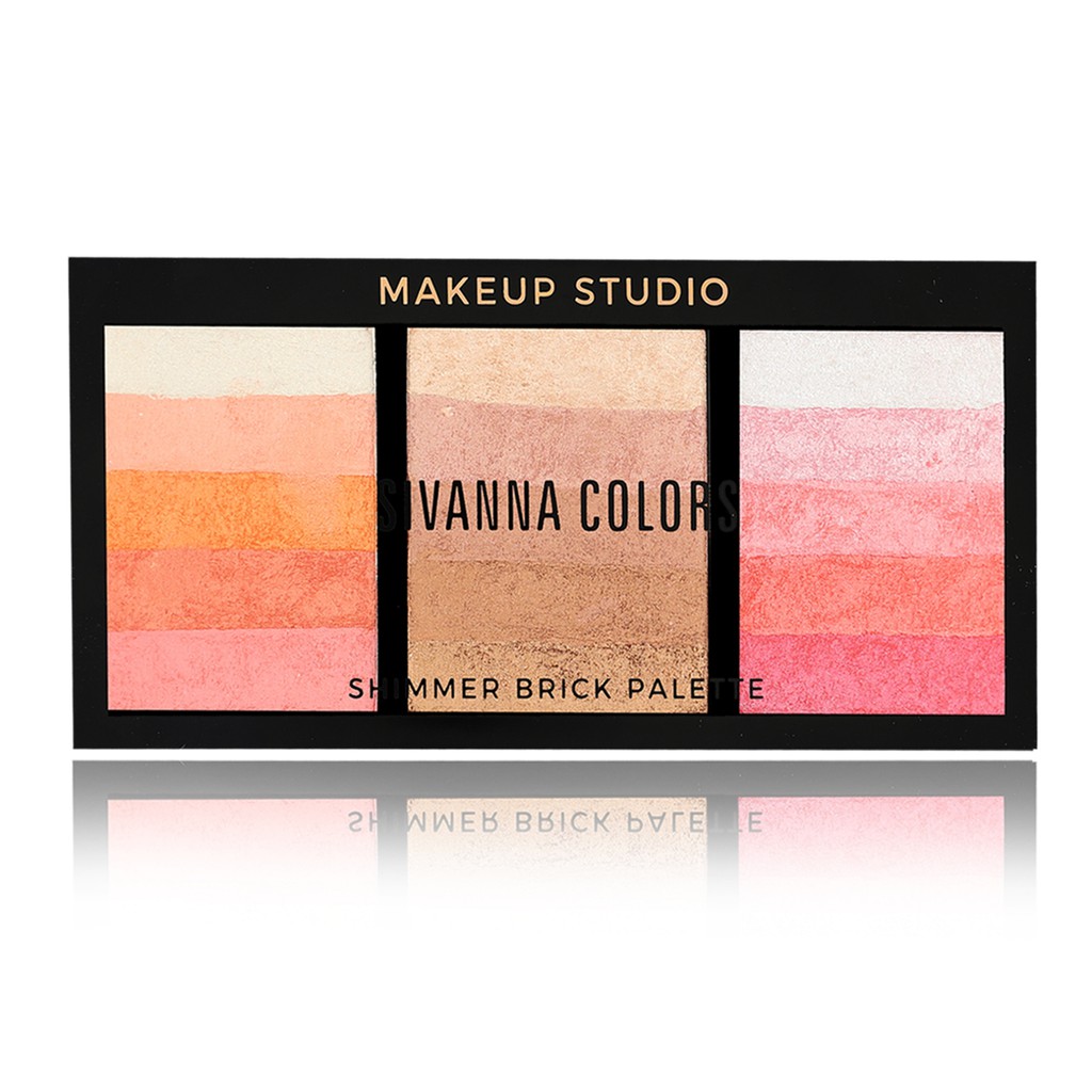 Phấn má hồng 15 màu dạng bột sivanna Thái lan Odbo It's A Must Love Highlight X Shimmer Palette