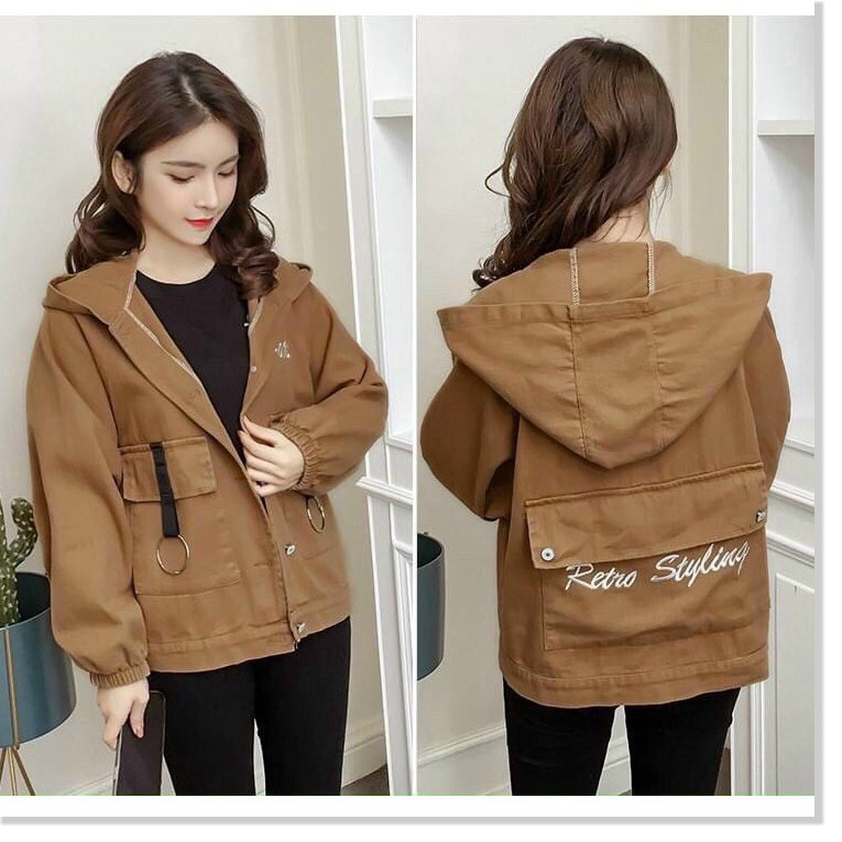 Áo khoác kaki nữ xịn xò siêu duyên dáng cho các bạn trẻ KOKO MI FASHION