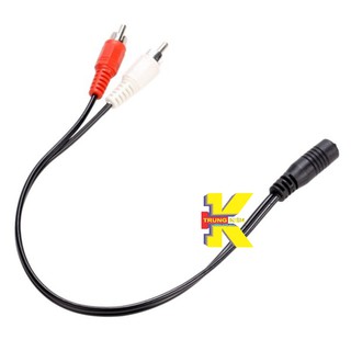 DÂY CÁP CHUYỂN ĐỔI 2 HOA SEN ĐỰC RA CỔNG ÂM 3.5 LY DÙNG ĐỂ GHI ÂM LIVESTREAM TỪ AMPLY HAY MIXER
