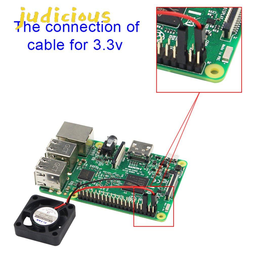 Quạt Làm Mát 5v 3.3v Cho Raspberry Pi 4 B / 3b + / 3b / 2b / B + Cpu