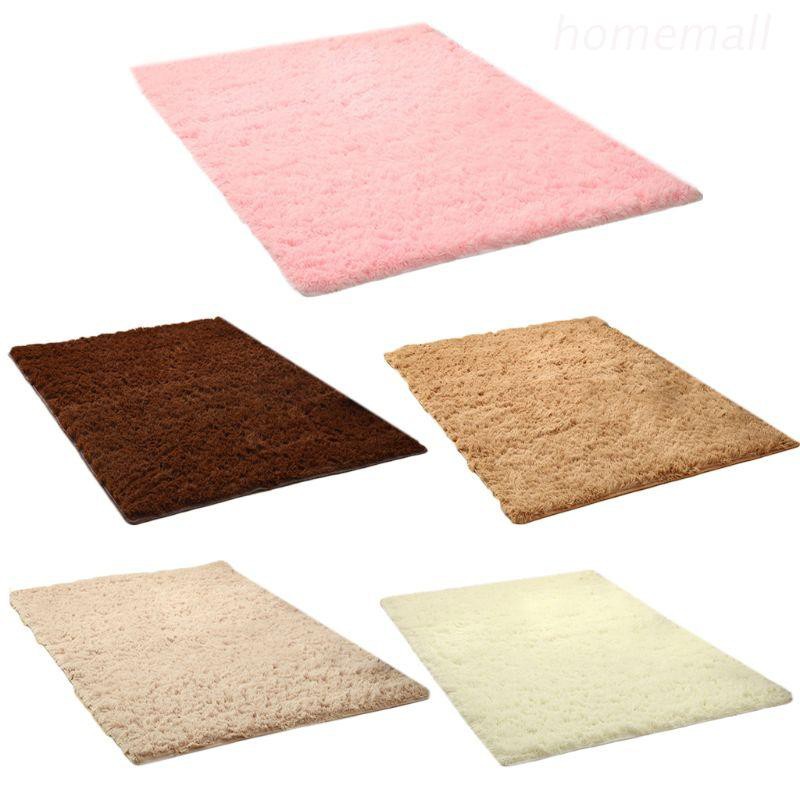 HO Living Room Carpet Fluffy Rectangle Floor Mat Antiskid Faux Fur Area Rug Thicken