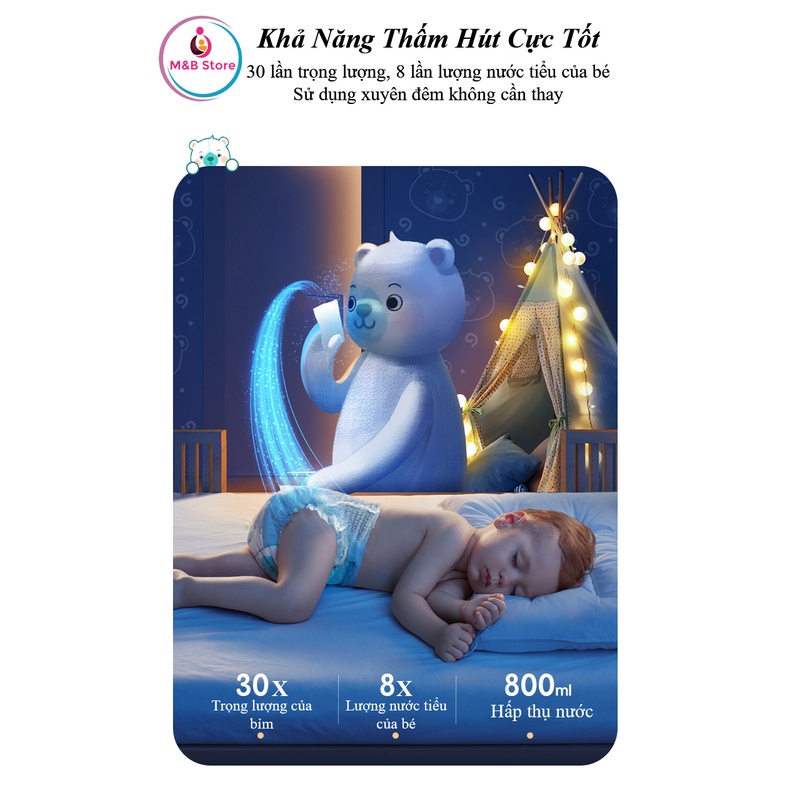 Tả Bỉm Dán/Quần Cao Cấp Siêu Mỏng, Siêu Thấm Hút - KUB, Size Tả Dán S66/M54/L46/XL40, Tả Quần L38/XL36/XXL34