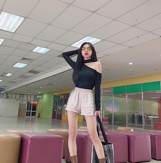 [Kèm ảnh thật] Áo choker lệch vai