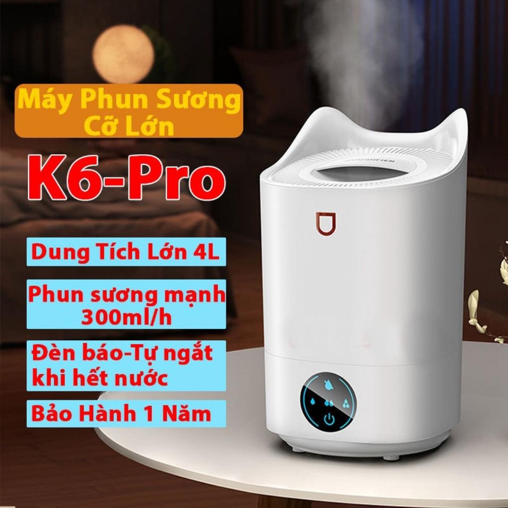 Máy xông tinh dầu mini cho phòng ngủ Humidifier K6 Pro, Máy phun sương tạo độ ẩm không khí mini giá rẻ