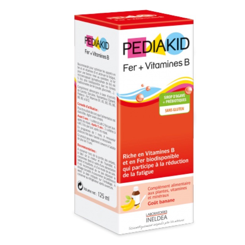 Pediakid Fer + Vitamines B - Bổ Sung Sắt Vitamin Nhóm B,Phát Triển Toàn Diện Cho Bé 125ml