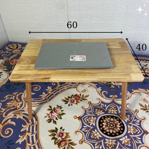 𝐁𝐚̀𝐧 𝐭𝐫𝐚̀ 𝐜𝐡𝐮̛̃ 𝐧𝐡𝐚̣̂𝐭 gỗ cao su ngồi bệt hoặc ngồi cao với ghế Sofa phong cách Bắc Âu làm bàn trà, bàn học, bàn sofa