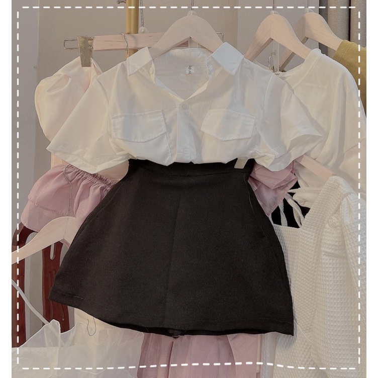 Set bộ sơmi chân váy A