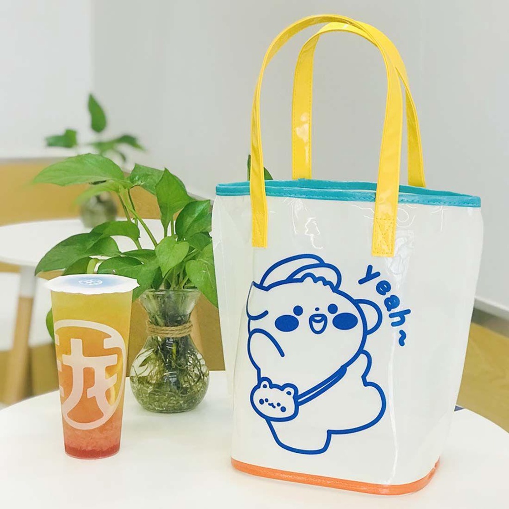 Balo Nhựa PVC In Chữ Haversack Thời Trang