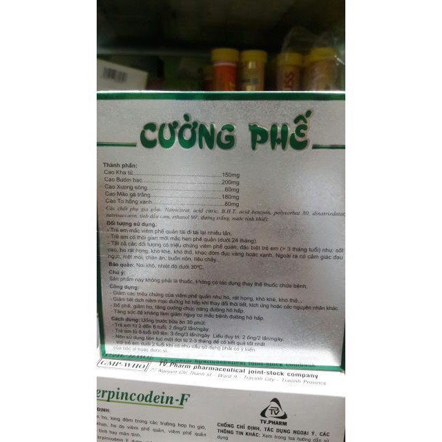 cường phế ( có tem tích điểm mới) hỗ trợ hô hấp hộp 10 ống