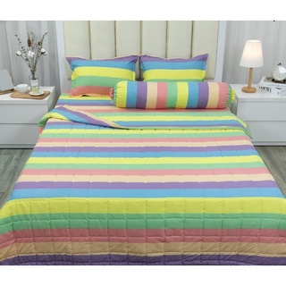 Sài gòn Bộ drap ga gối poly giường 1m6 mẫu cầu vồng