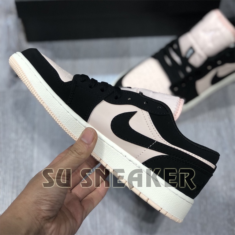 [ Su Sneaker ] Giày Jordan 1 Low Guava Ice , JD1 Đen Hồng Cổ Thấp ( Full Box Kèm Dây Phụ )