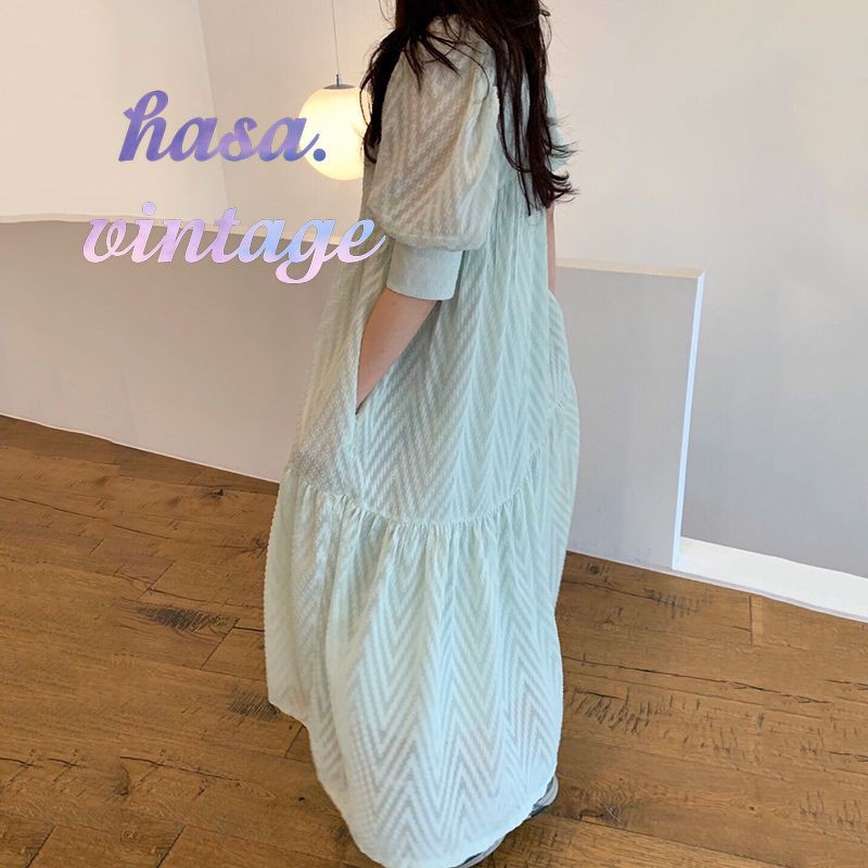 🌿 Đầm  babydoll tầng dài chất vải voan tay phồng ulzzang hot 🔥