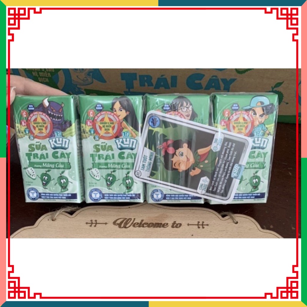 Thùng sữa hoa quả Lif Kun hoa trái cam/Dâu 48 hộp x 110ml ( Đại lý Ngọc Toản)