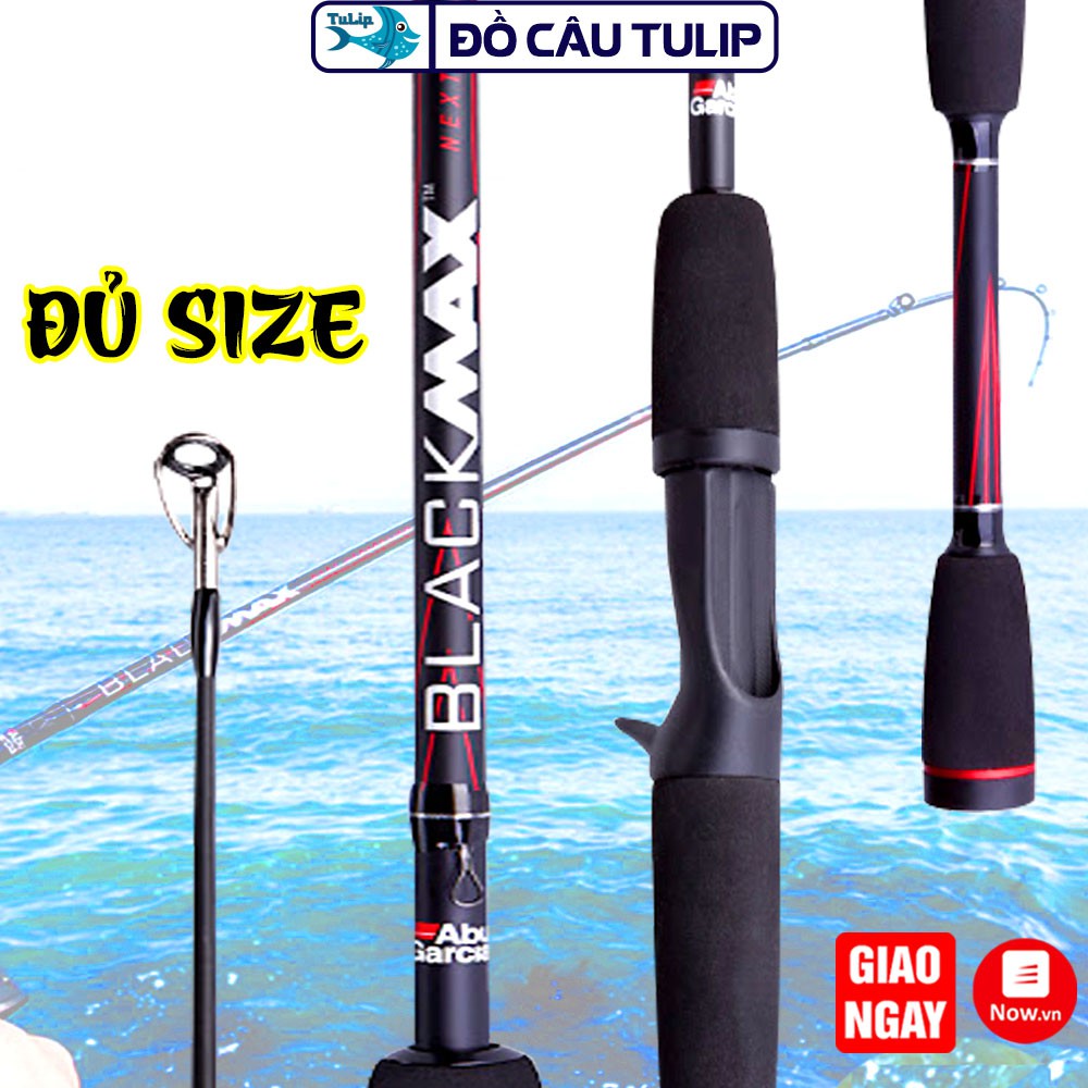 Cần Câu Máy Ngang ABU BLACK MAX - Cân Câu Lure , Cần Câu 2 Khúc SIZE 2M1, 2M4 ĐỒ CÂU TULIP