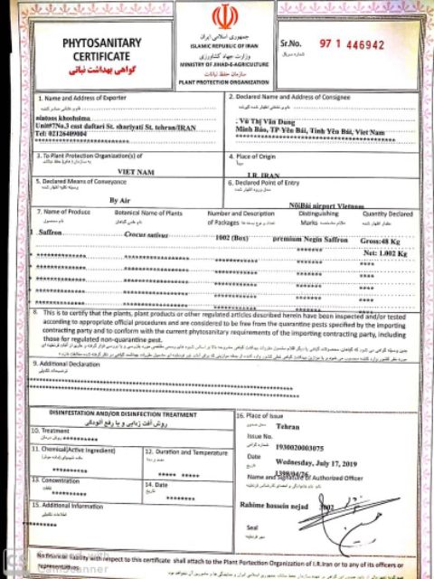 NHUỴ HOA NGHỆ TÂY CHÍNH HÃNG saffron Iran lọ 1gr super negin | BigBuy360 - bigbuy360.vn